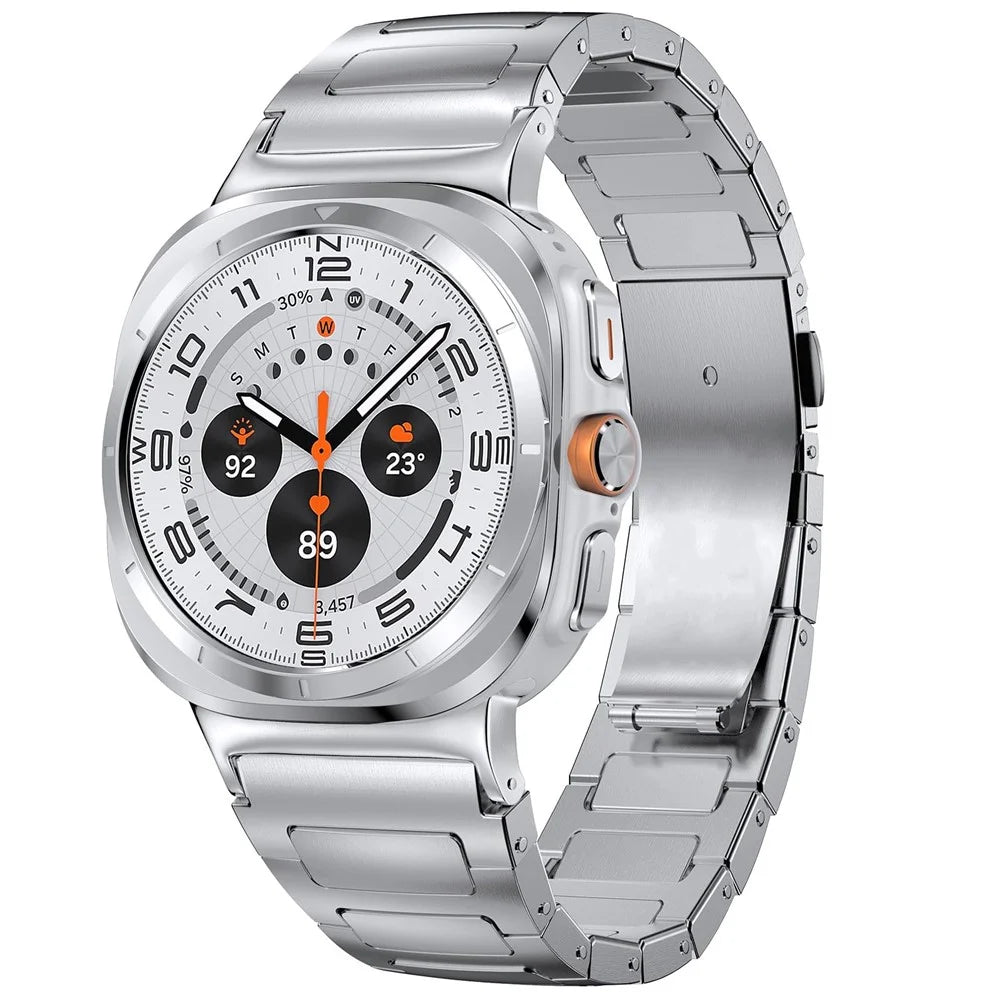Replacement Strap For Samsung Galaxy Watch8 44mm / 40mm / 8 Classic 46mm H-Link Stainless Steel Watch Band - Silver - 2