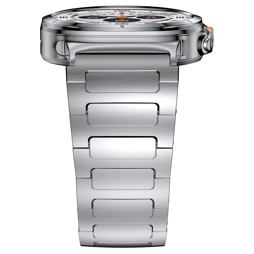 Replacement Strap For Samsung Galaxy Watch8 44mm / 40mm / 8 Classic 46mm H-Link Stainless Steel Watch Band - Silver - 3
