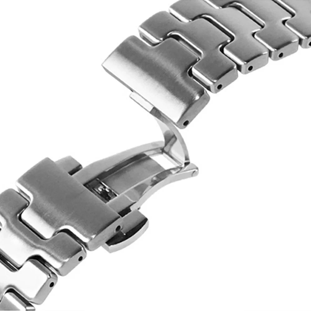 Replacement Strap For Samsung Galaxy Watch8 44mm / 40mm / 8 Classic 46mm H Type Metal Watch Band - Silver - 3