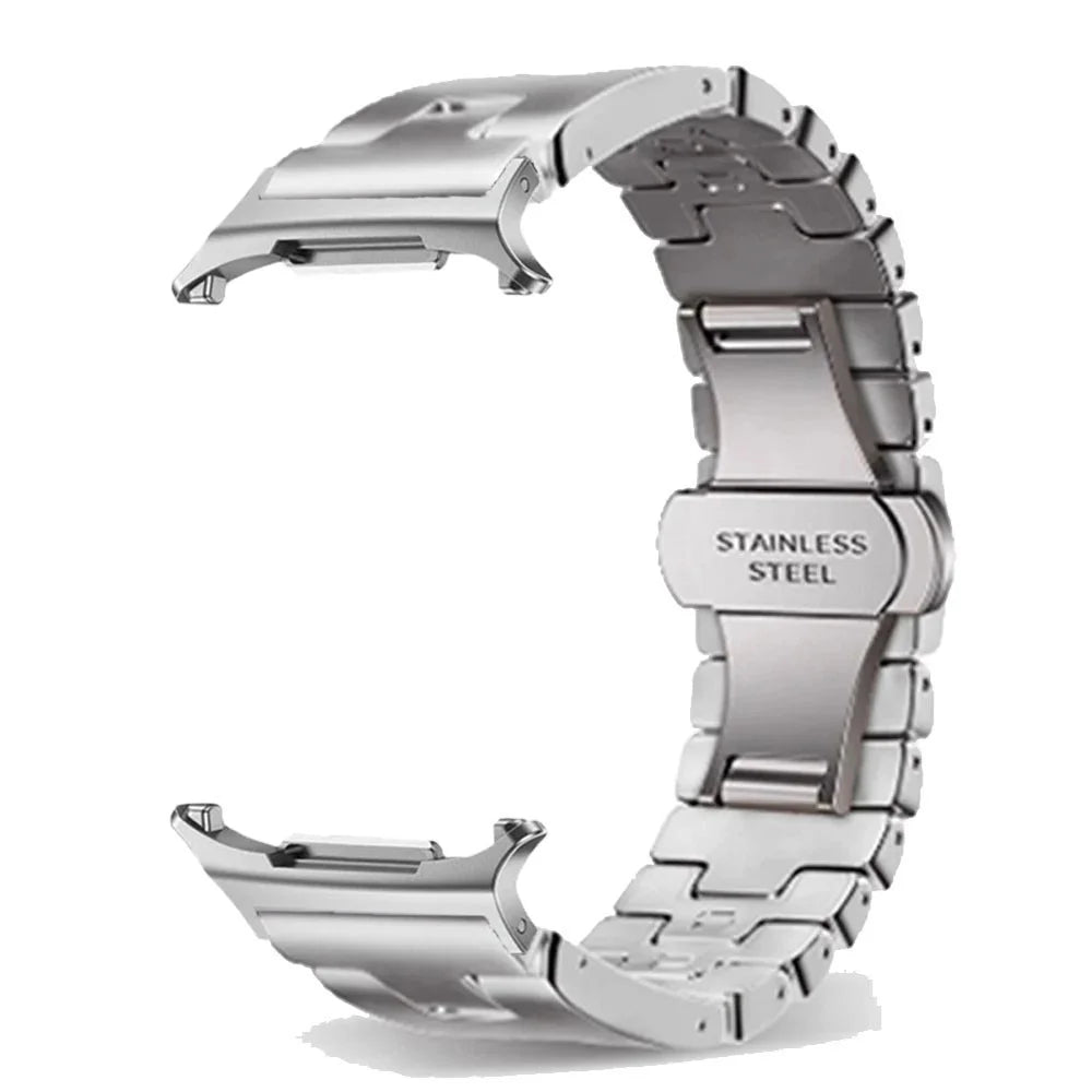 For Samsung Galaxy Watch Ultra2 47mm / Watch Ultra (2025) 47mm / Watch Ultra 47mm Replacement Strap H Type Metal Watch Band - Silver - 1