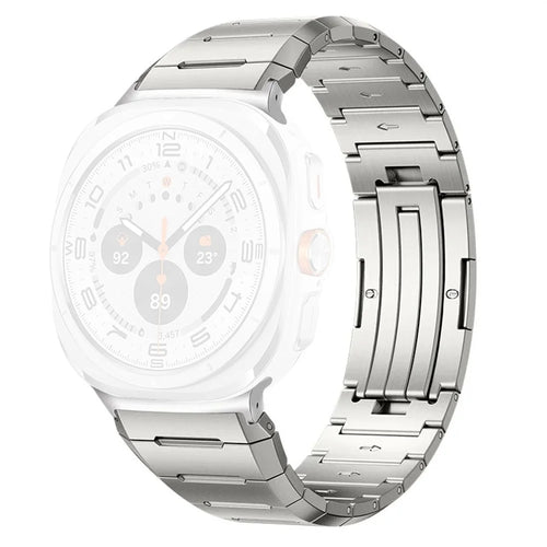 For Samsung Galaxy Watch Ultra2 47mm / Watch Ultra (2025) 47mm / Watch Ultra 47mm Titanium Alloy Watch Band Replacement Watch Strap - Silver - 1