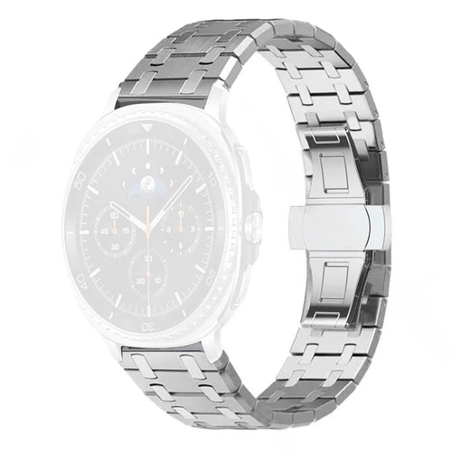 Stainless Steel Strap for Samsung Galaxy Watch8 Classic 46mm / Watch8 44mm / 40mm Watch Band with Butterfly Clasp - Silver - 1