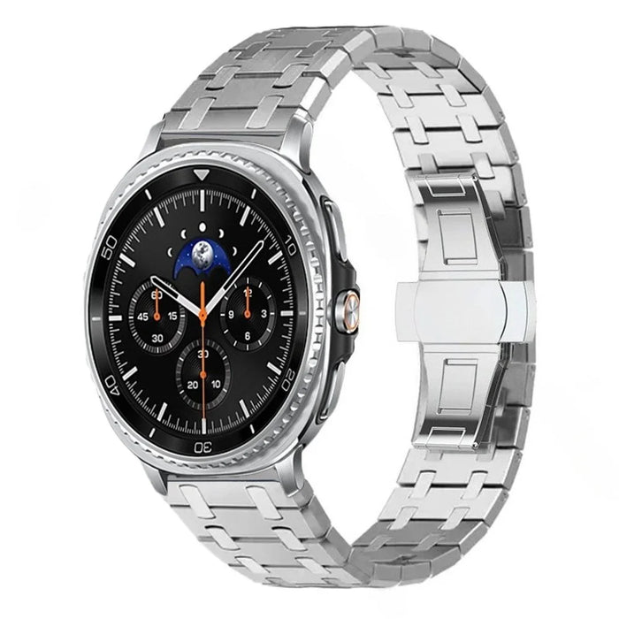 For Samsung Galaxy Watch Ultra2 47mm / Watch Ultra (2025) 47mm / Watch Ultra 47mm Stainless Steel Watch Band with Butterfly Clasp - Silver - 2