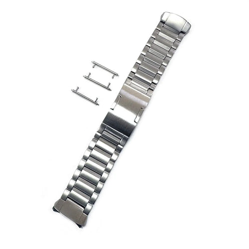 For Huawei Watch 5 46mm Titanium Alloy Watch Band Beveled Three-Bead Buckle Wrist Strap - 1