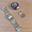 For Huawei Watch 5 42mm Titanium Alloy Watch Band Quick Release One-bead Wrist Strap - Black - Silver - 6