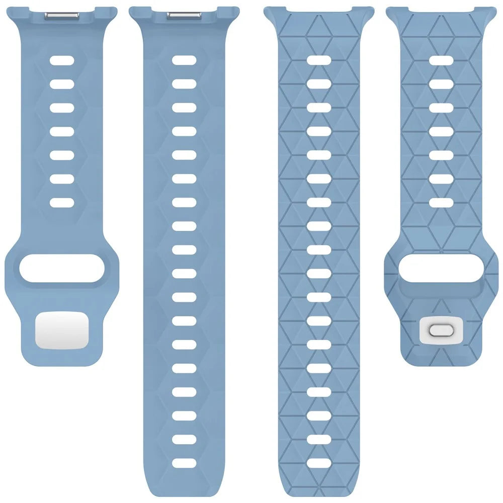 For Samsung Galaxy Watch8 Classic 46mm / Watch8 44mm / 40mm Watch Band Football Pattern Replacement Silicone Strap - Blue - 3