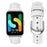 For Samsung Galaxy Fit3 Watch Band Silver Buckle Slim Leather Strap - White - 3