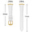 For Samsung Galaxy Fit3 Watch Band Gold Buckle Slim Leather Strap - White - 6