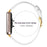For Samsung Galaxy Fit3 Watch Band Gold Buckle Slim Leather Strap - White - 7