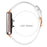 For Samsung Galaxy Fit3 Watch Band Rose Gold Buckle Slim Leather Strap - White - 7