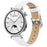For Huawei Watch GT 5 41mm Watch Band Silver Buckle Slim Leather Strap - White - 2