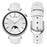 For Huawei Watch GT 5 41mm Watch Band Silver Buckle Slim Leather Strap - White - 3