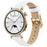 For Huawei Watch GT 5 41mm Watch Band Gold Buckle Slim Leather Strap - White - 2