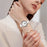 For Huawei Watch GT 5 41mm Watch Band Gold Buckle Slim Leather Strap - White - 5