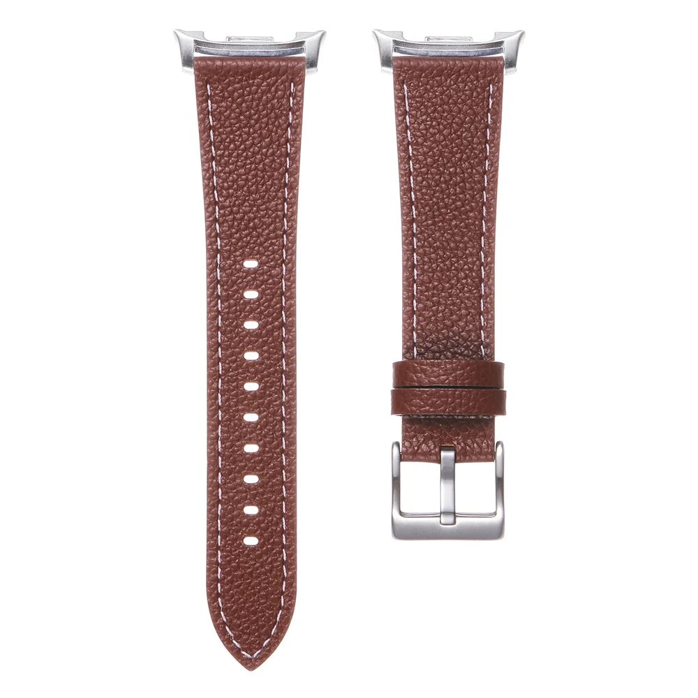 Watch Band For Samsung Galaxy Watch8 44mm  /  40mm  /  Watch8 Classic 46mm Dual-Sided Genuine Cow Leather Strap - Brown - 2