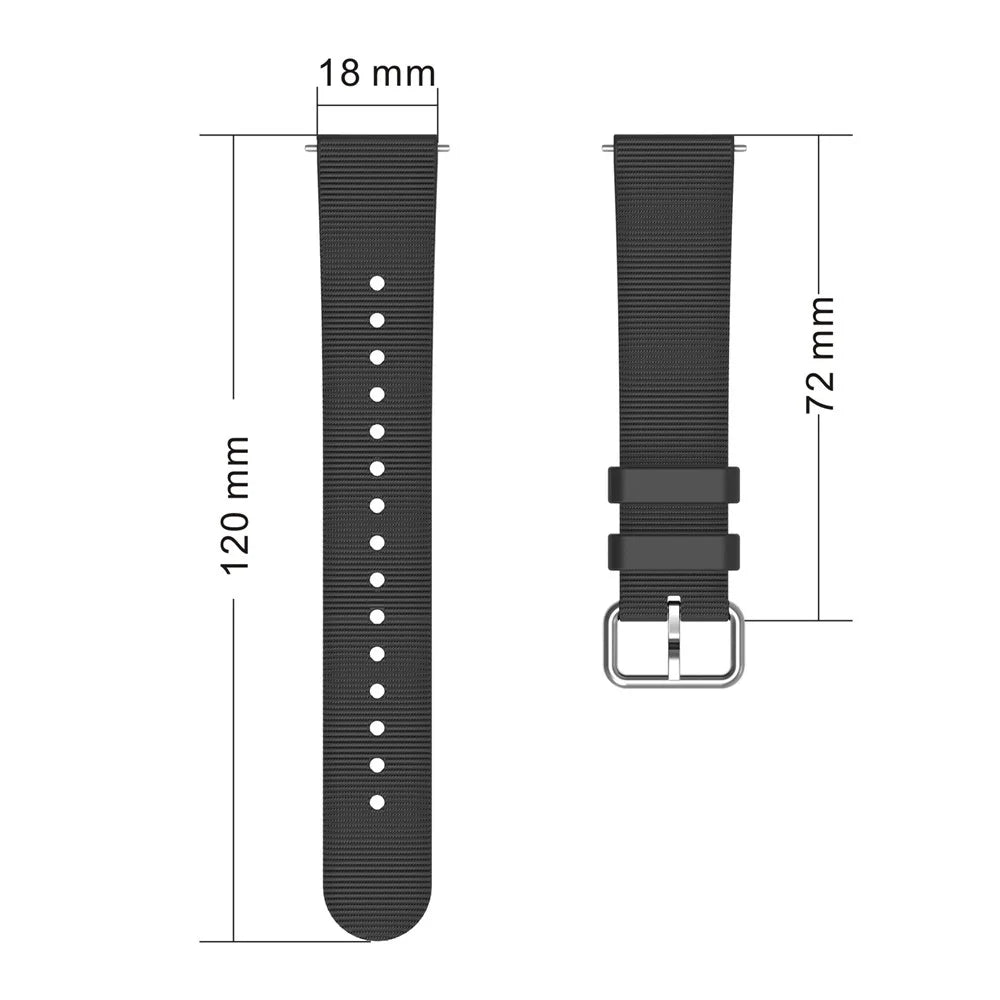 For Xiaomi Watch S4 41mm Watch Band 18mm Textured Silicone Strap - Black - 6