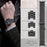 Replacement Strap for Samsung Galaxy Watch8 44mm / 40mm / 8 Classic 46mm Metal Watch Band 3-Bead Design Folding Clasp - Black - 4