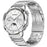 20mm Watch Band For Samsung Galaxy Watch7 44mm  /  40mm  /  Watch6 44mm  /  40mm Quick Release Buckle 3-Bead Stainless Steel Strap - Silver - 2