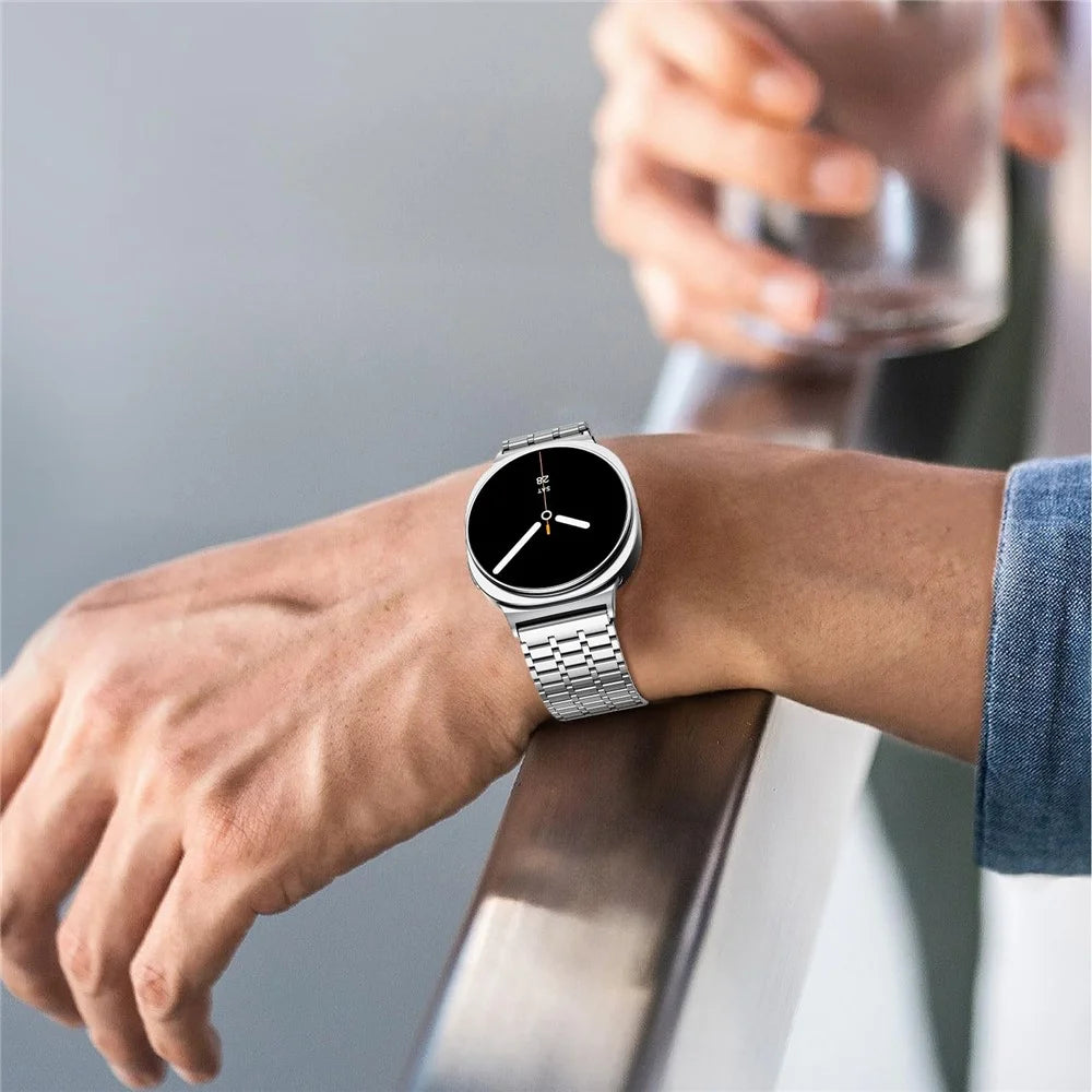 Magnetic Strap for Samsung Galaxy Watch8 44mm / 40mm / Classic 46mm Stainless Steel Watch Band, Silver - 7