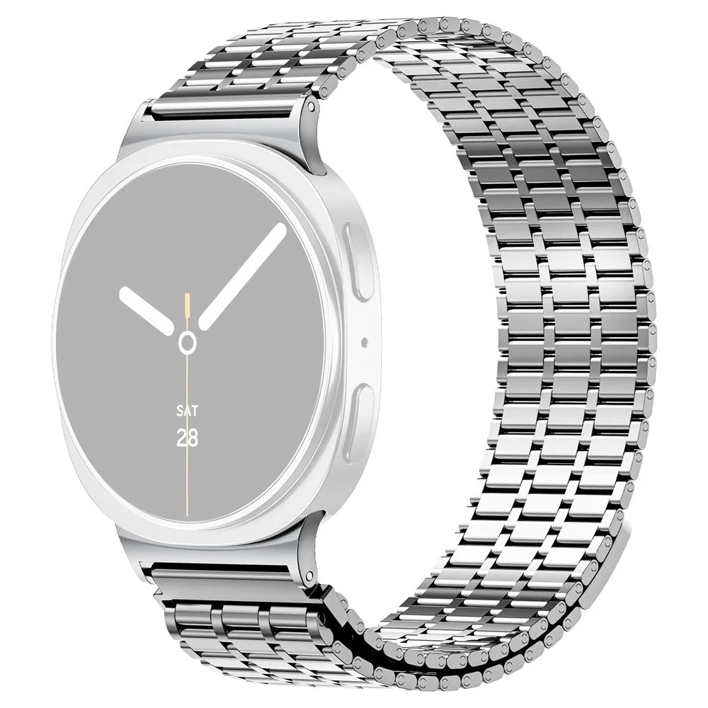 Magnetic Strap for Samsung Galaxy  Watch Ultra2 47mm / Watch Ultra (2025) 47mm / Watch Ultra 47mm Stainless Steel Watch Band, Silver - 1