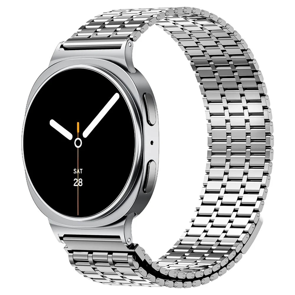 Magnetic Strap for Samsung Galaxy  Watch Ultra2 47mm / Watch Ultra (2025) 47mm / Watch Ultra 47mm Stainless Steel Watch Band, Silver - 2