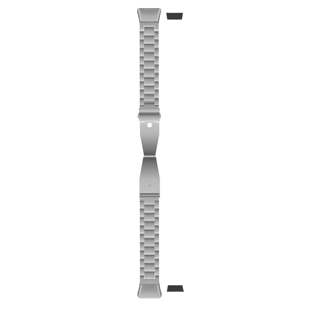 Replacement Watch Band Stainless Steel Three Beads Solid Watchband for Huawei Honor 6 / Huawei Band 6 - Silver - 5