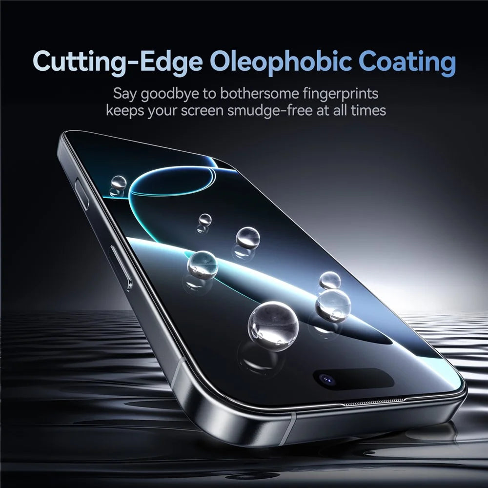 JOYROOM JR-MQS0565 For iPhone 16 Plus Screen Protector Silk Printing 2.5D High Aluminium-Silicon Glass Clear Film - 4