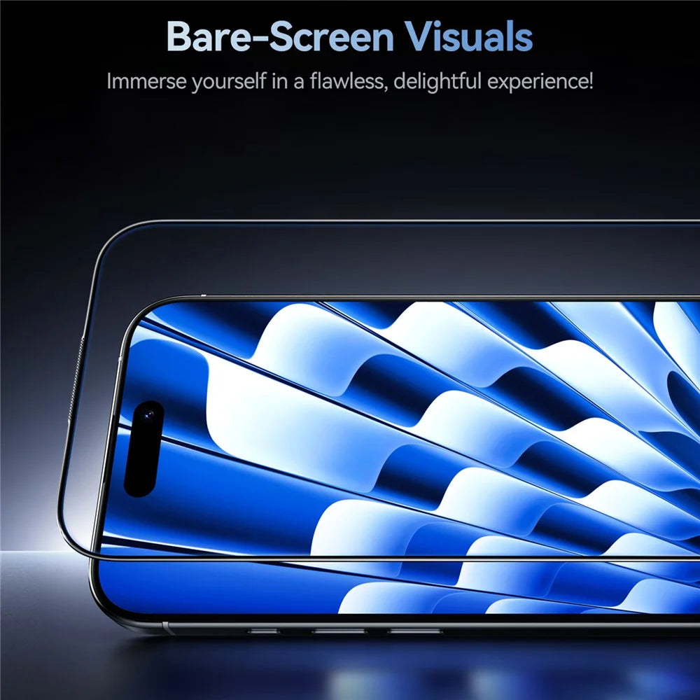JOYROOM JR-MQS0565 For iPhone 16 Plus Screen Protector Silk Printing 2.5D High Aluminium-Silicon Glass Clear Film - 5