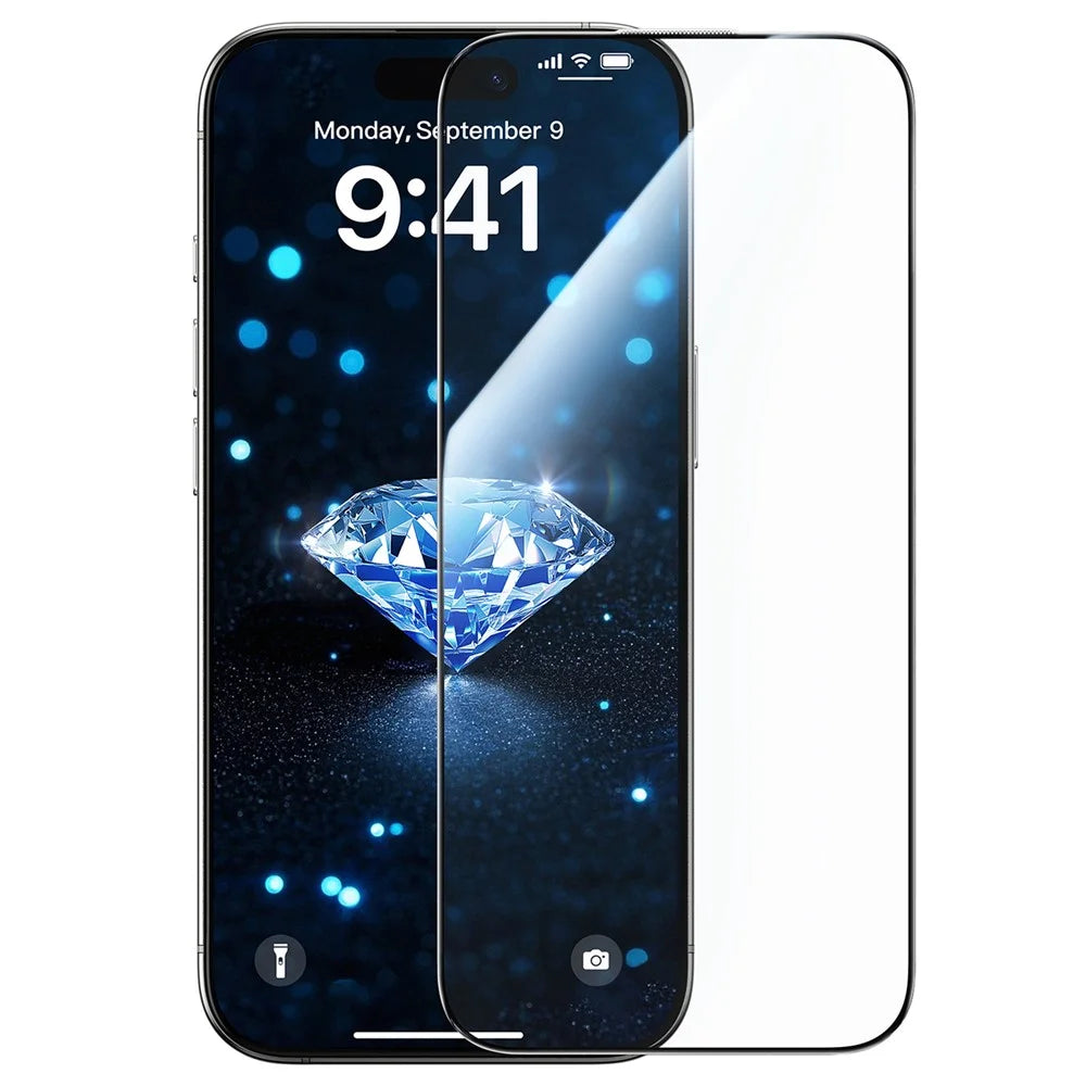 JOYROOM JR-MQS0564 For iPhone 16 Pro Screen Protector Silk Printing 2.5D High Aluminium-Silicon Glass Clear Film - 1