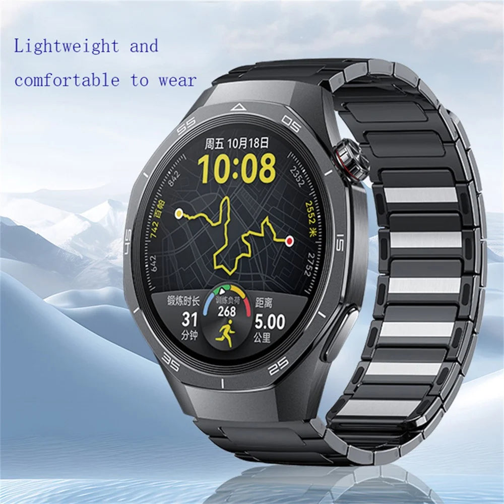 22mm Watch Band for Huawei Watch GT 5 Pro 46mm  /  5 46mm  /  4 46mm  /  Samsung Galaxy Watch3 45mm Stainless Steel Wrist Strap - Silver - 6