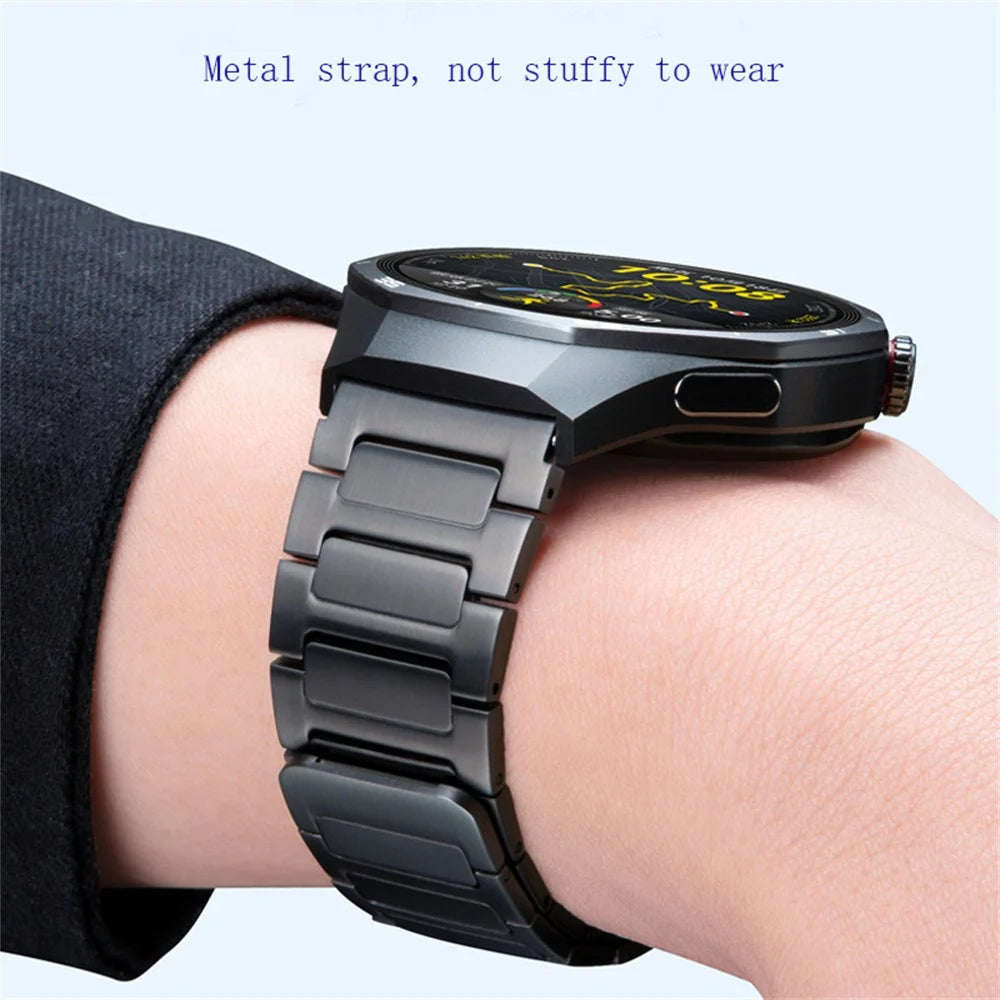 20mm Watch Band for Samsung Galaxy Watch7 44mm / 40mm / 6 40mm / 44mm / 6 Classic 43mm / 47mm / Huawei Watch GT 3 42mm Stainless Steel Wrist Strap - Titanium Grey - 2