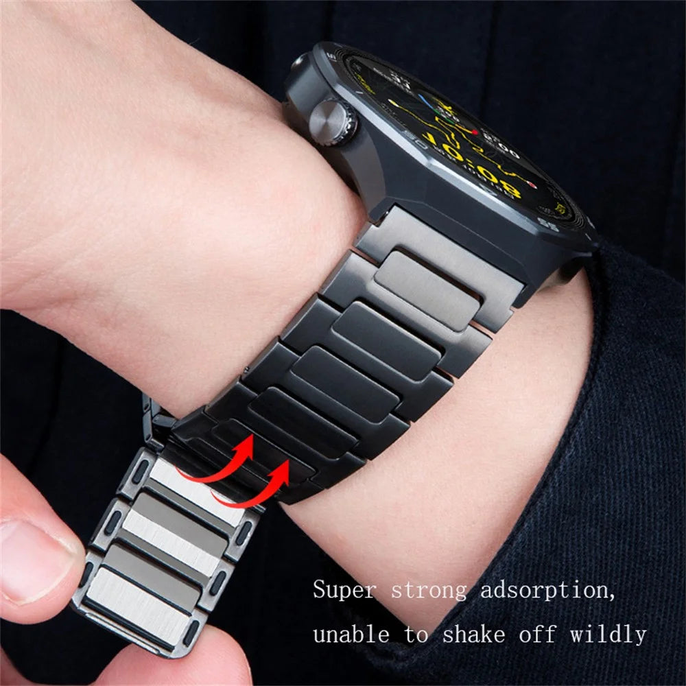 20mm Watch Band for Samsung Galaxy Watch7 44mm / 40mm / 6 40mm / 44mm / 6 Classic 43mm / 47mm / Huawei Watch GT 3 42mm Stainless Steel Wrist Strap - Titanium Grey - 5