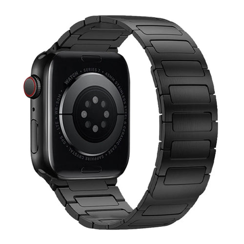 Watch Band for Apple Watch Series 10 Ultra 9 8 7 SE 6 5 4 3 2 1 46mm 49mm 45mm 44mm 42mm Stainless Steel Wrist Strap - Black - 1