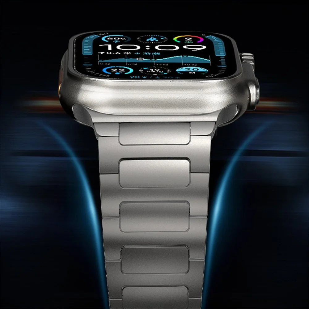 Watch Band for Apple Watch Series 10 Ultra 9 8 7 SE 6 5 4 3 2 1 46mm 49mm 45mm 44mm 42mm Stainless Steel Wrist Strap - Black - 2