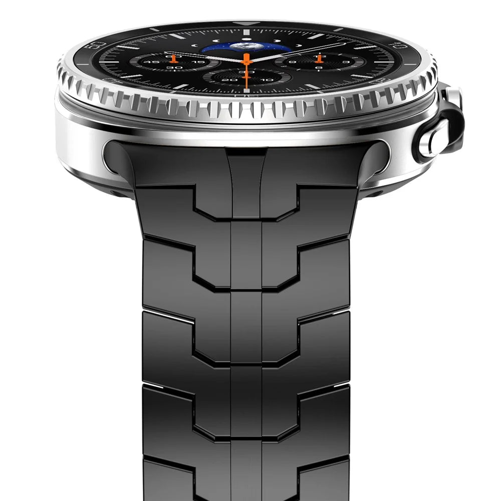 Butterfly Buckle Strap for Samsung Galaxy Watch8 44mm / 40mm / Watch8 Classic 46mm Stainless Steel Watch Band - Black - 3