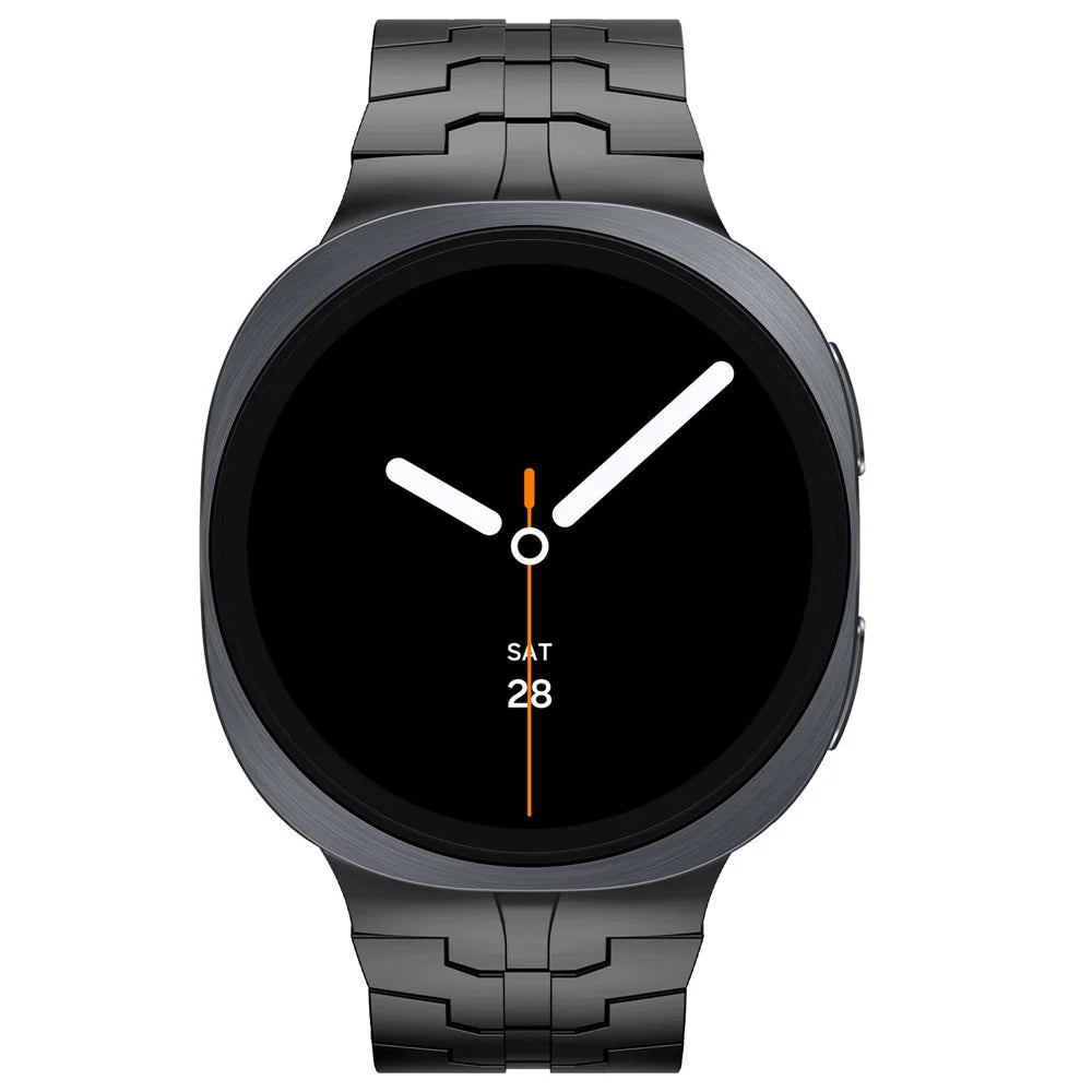 Butterfly Buckle Strap for Samsung Galaxy Watch8 44mm / 40mm / Watch8 Classic 46mm Stainless Steel Watch Band - Black - 4