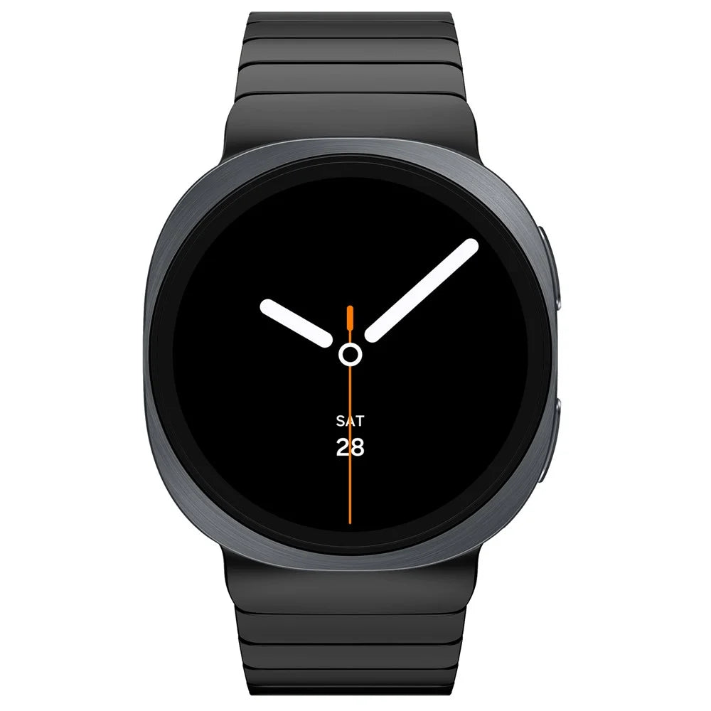 Watch Band for Samsung Galaxy Watch8 44mm / 40mm / Watch8 Classic 46mm 1-Bead Bamboo Link Stainless Steel Strap - Black - 3