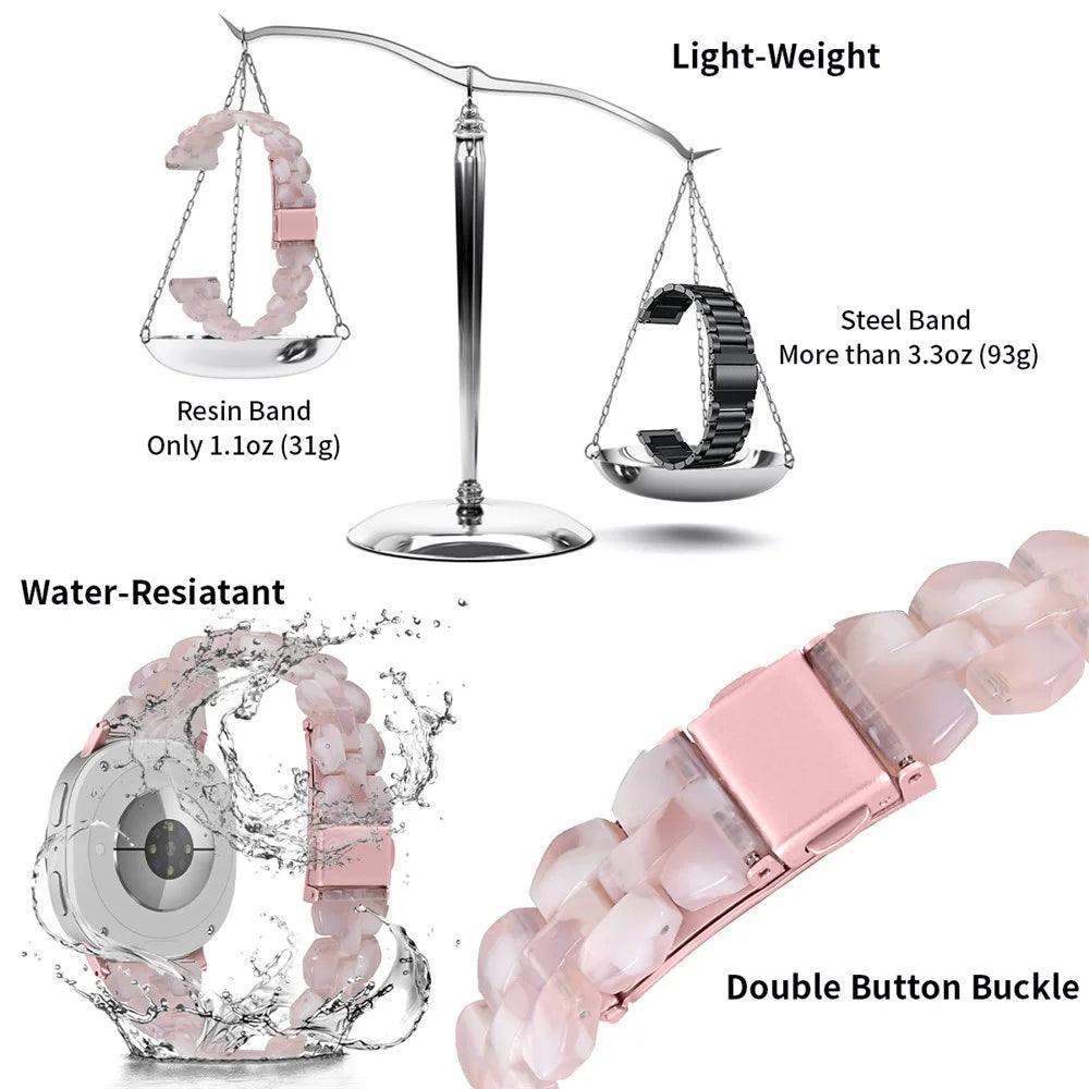 For Samsung Galaxy Watch Ultra2 47mm / Watch Ultra (2025) 47mm / Watch Ultra 47mm Watch Band Rhombus Resin Acrylic Waterproof Wrist Strap - Pink White Mix - 3