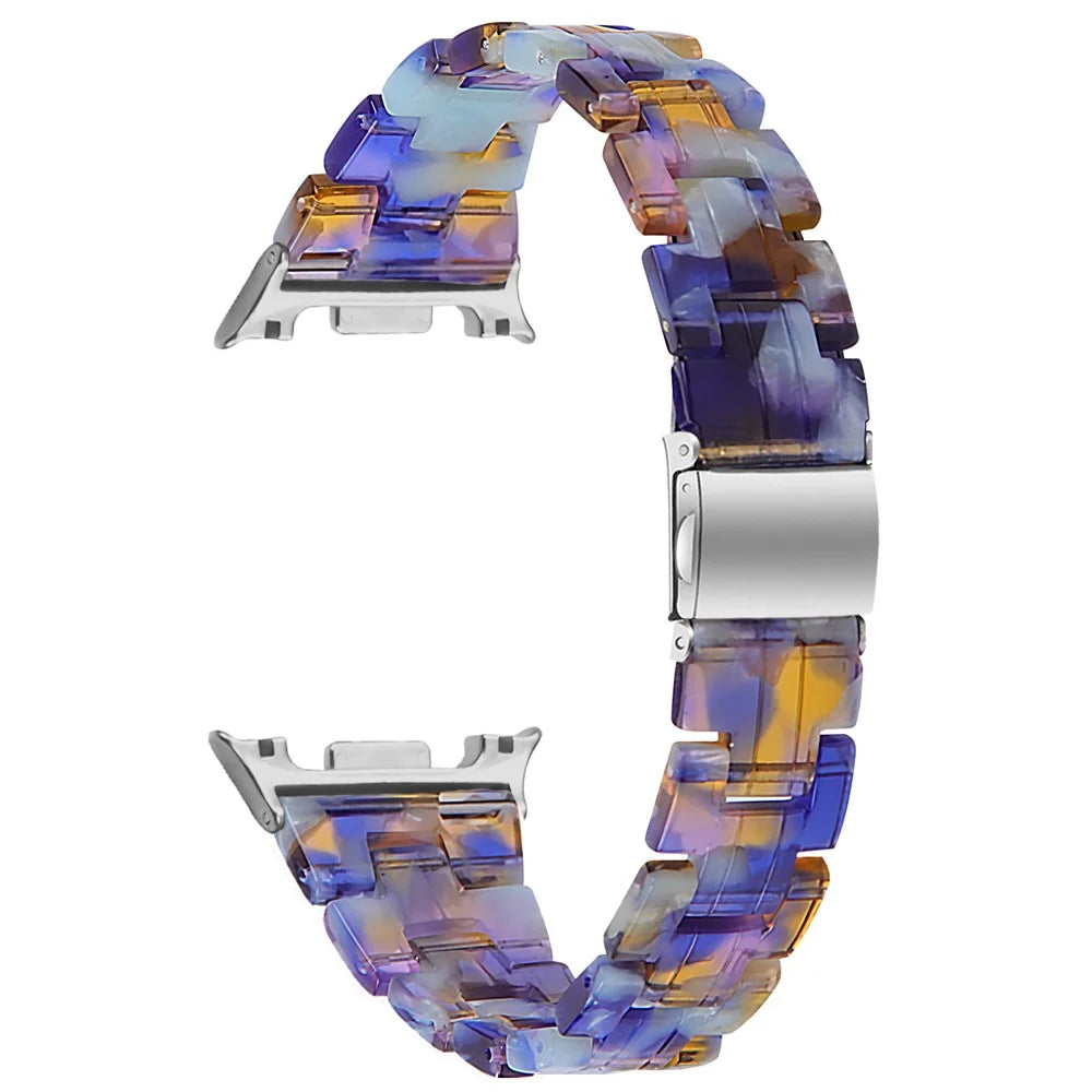 For Samsung Galaxy Watch Ultra2 47mm / Watch Ultra (2025) 47mm / Watch Ultra 47mm Watch Strap Acrylic Resin Waterproof Slim Wrist Band - Blue Ocean - 1