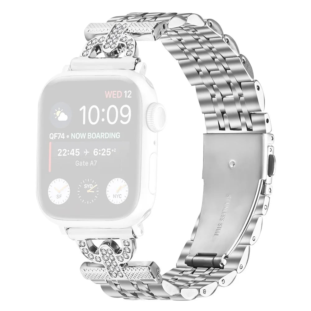 Watch Band for Apple Watch Ultra 3 2 1 49mm / Series 11 10 46mm / 9 8 7 45mm / SE3 SE2 SE 6 5 4 44mm / 3 2 1 42mm Stainless Steel Strap - 1