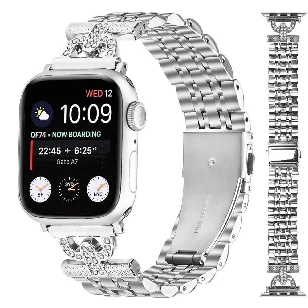 Watch Band for Apple Watch Ultra 3 2 1 49mm / Series 11 10 46mm / 9 8 7 45mm / SE3 SE2 SE 6 5 4 44mm / 3 2 1 42mm Stainless Steel Strap - 2