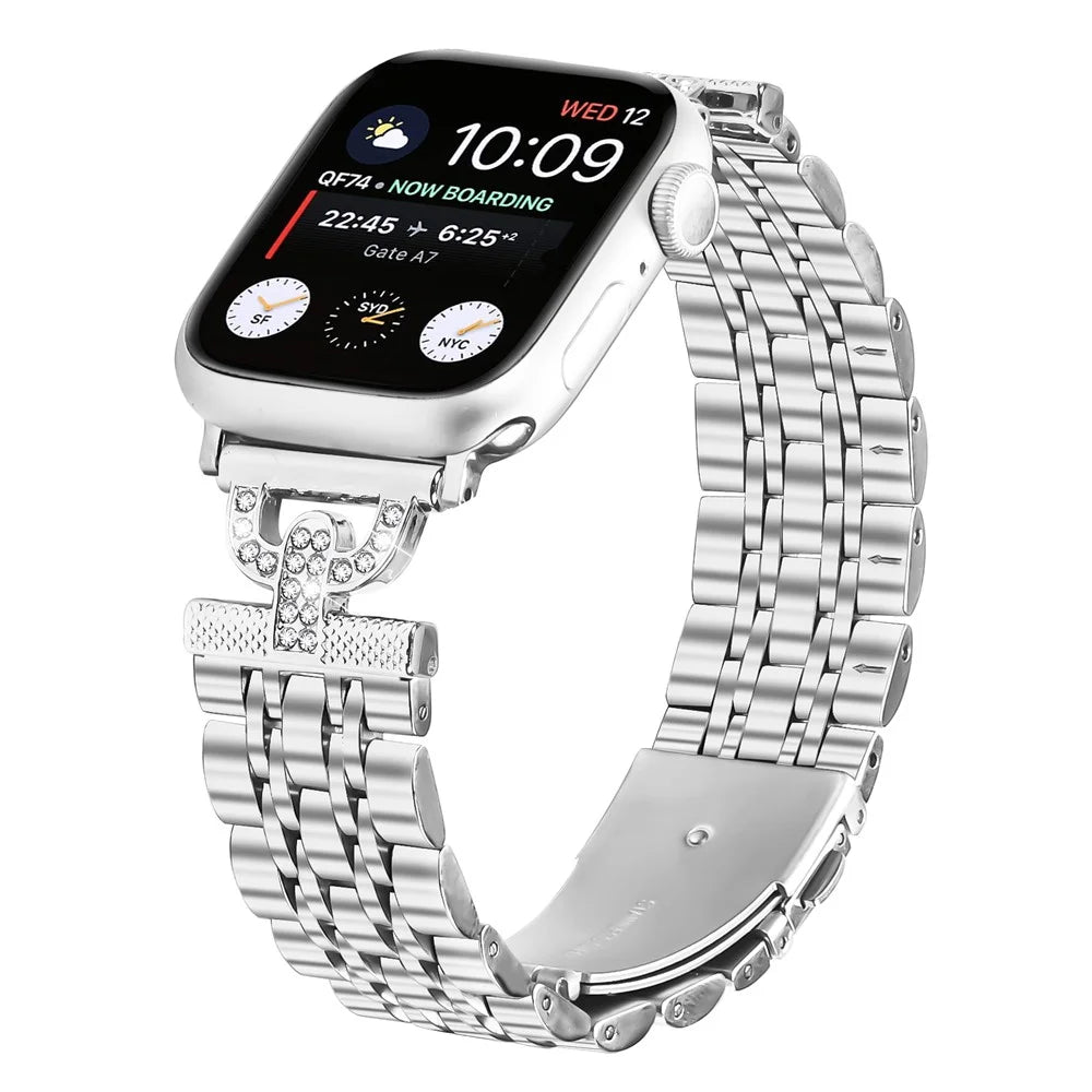 Watch Band for Apple Watch Ultra 3 2 1 49mm / Series 11 10 46mm / 9 8 7 45mm / SE3 SE2 SE 6 5 4 44mm / 3 2 1 42mm Stainless Steel Strap - 3
