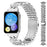 For Xiaomi Smart Band 10 Pro / 9 Pro / 8 Pro / Redmi Watch 6 / 5 / 4 Watch Band 7-Bead D-Shape Rhinestones Decor Silver Stainless Steel Strap - 2