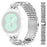 Watch Band for Huawei Watch GT 3 Pro 43mm / GT 3 42mm / Honor Watch ES 7-Bead D-Shape Rhinestones Decor Silver Stainless Steel Strap - 1