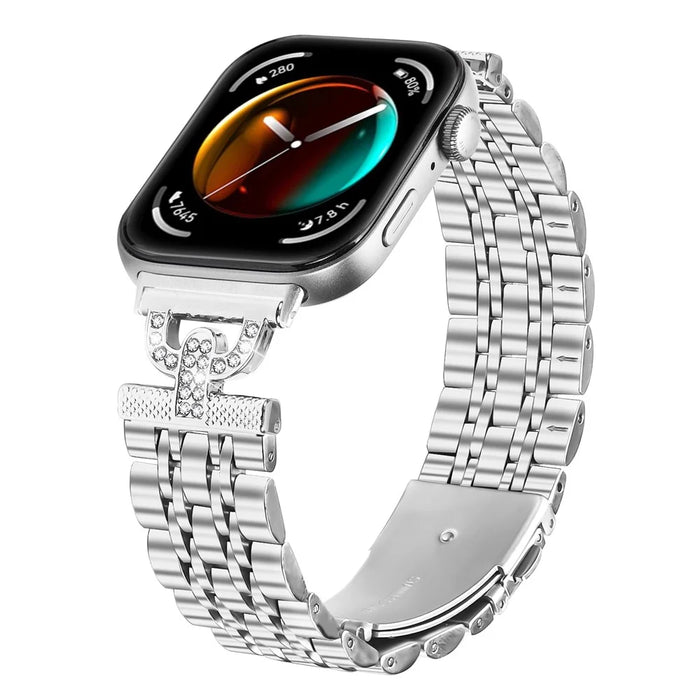 Watch Band for Google Pixel Watch 4 41mm / Watch 3 41mm / Watch 2 / Watch 7-Bead D-Shape Rhinestones Decor Silver Stainless Steel Strap - 3