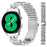 Watch Band for Withings Steel / Misfit Vapor / TicWatch 2 7-Bead D-Shape Rhinestones Decor Silver Stainless Steel Strap - 2
