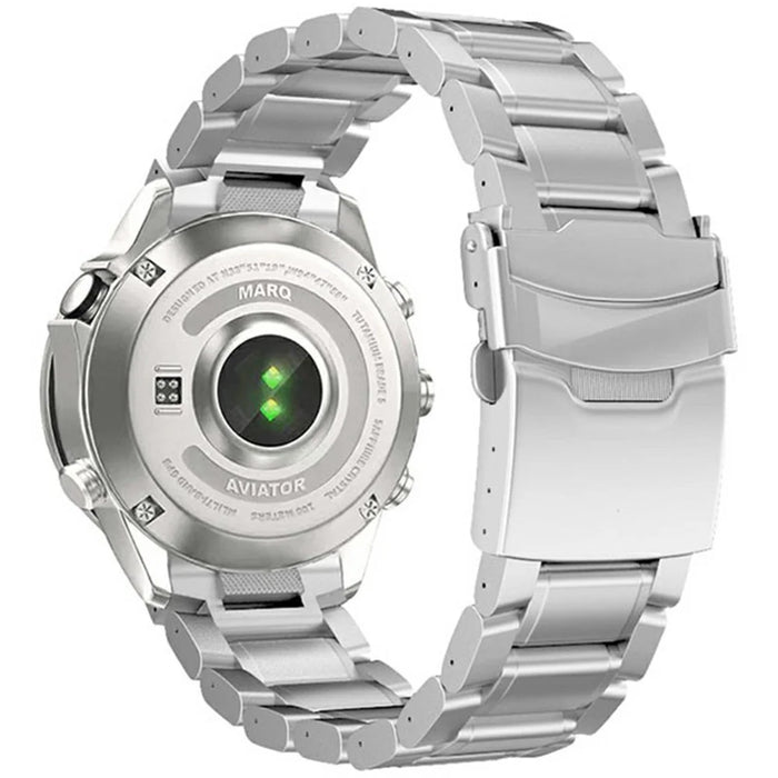 22mm Titanium Alloy Band for Garmin quatix 8 47mm  /  Fenix 7  /  MARQ 2 Captain Quick Release Curved 5-Bead Watch Strap - Silver - 1