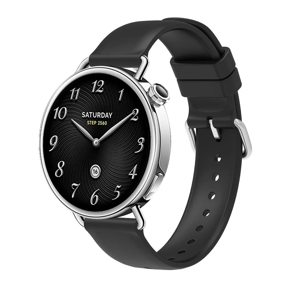 For Xiaomi Watch S4 41mm Band Breathable Silicone Replacement Watch Strap - Black - 4