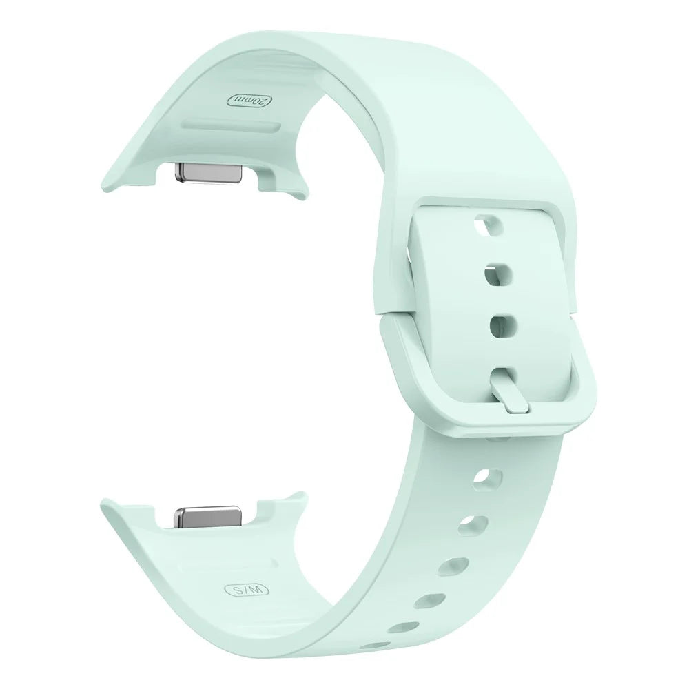 Watch Band For Samsung Galaxy Watch8 40mm 44mm / Watch8 Classic 46mm Soft Silicone Adjustable Strap Replacement - Mint Green - 3