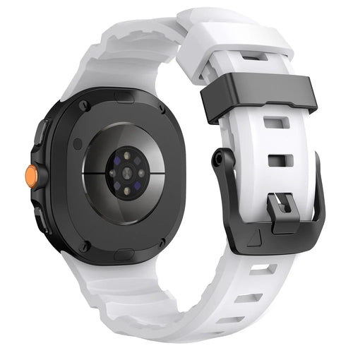 Watch Band For Samsung Galaxy Watch8 40mm 44mm / Watch8 Classic 46mm Sports Silicone Wrist Strap - White - 1